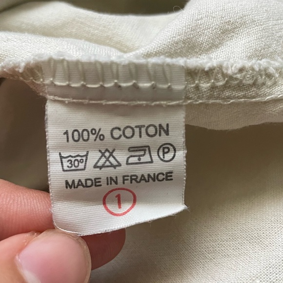 Vintage Beach Tie Beige Cotton Shorts (size S) Euro Summer - Picture 3 of 8